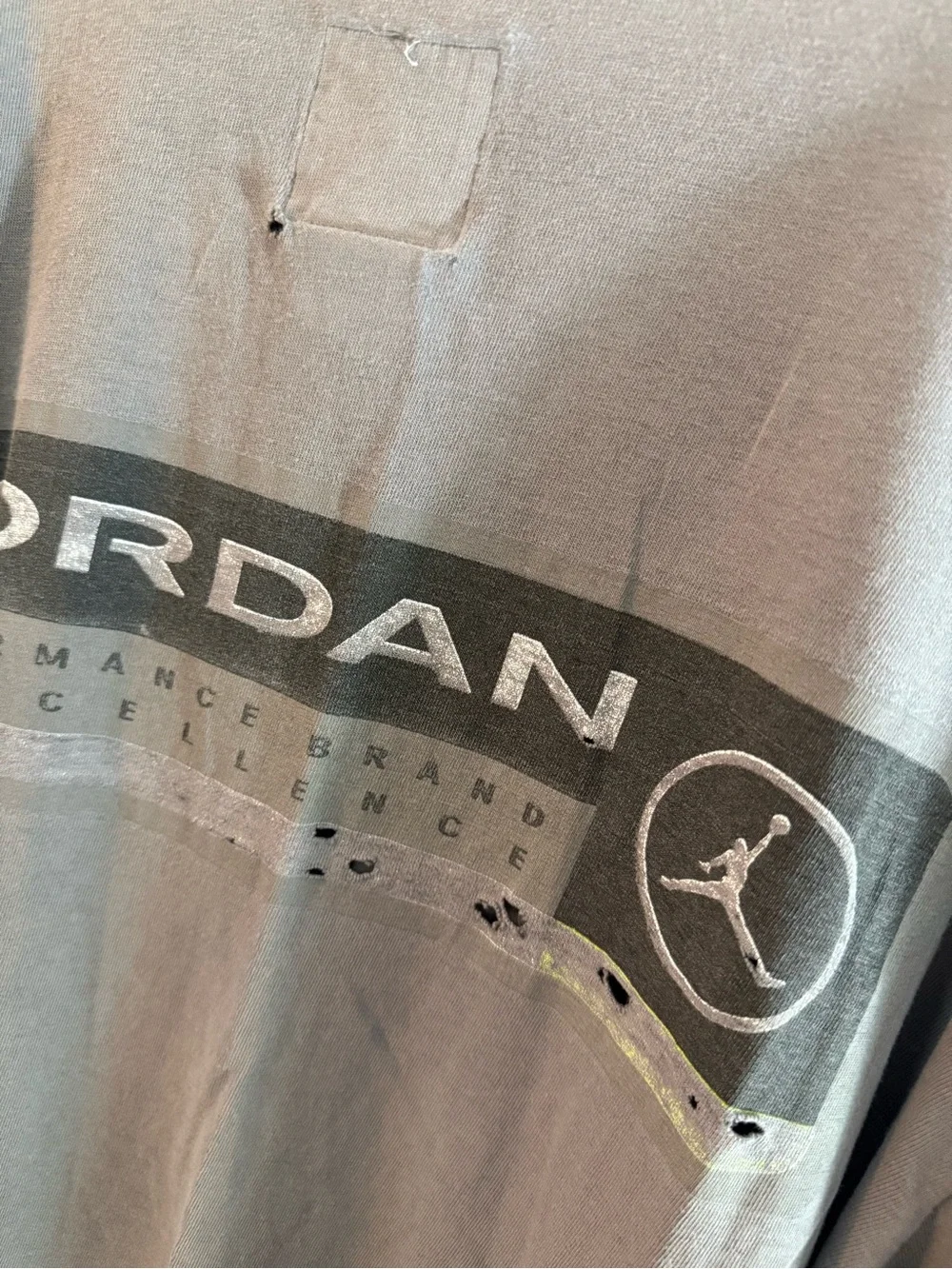 Jordan “Performance Brand of Excellence Men’ Gray Short-Sleeve w/ Neon Logo